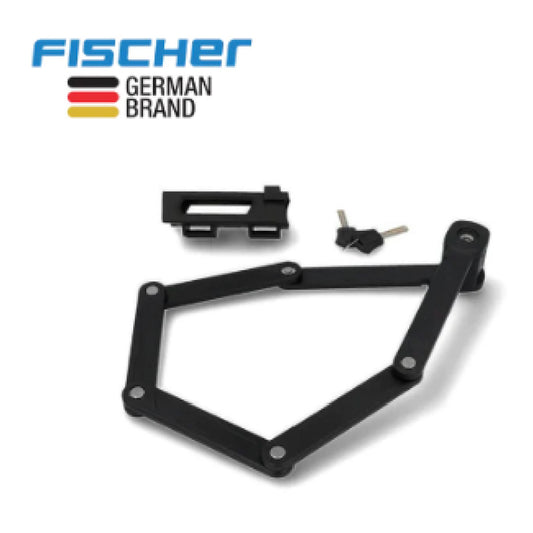 Fischer Steel Folding lock 85cm with bike mount
