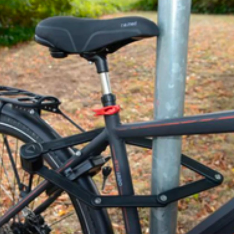 Fischer Steel Folding lock 85cm with bike mount