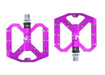 NEXT GEN ENZO flat foot mountain bike pedals in pink colour. Top view.